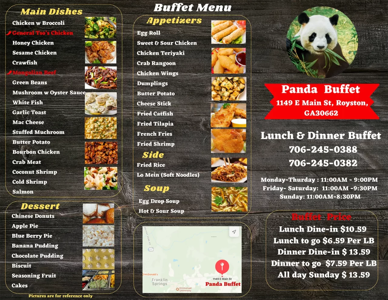 Peking Palace Panda Buffet | Online Order | Royston | GA